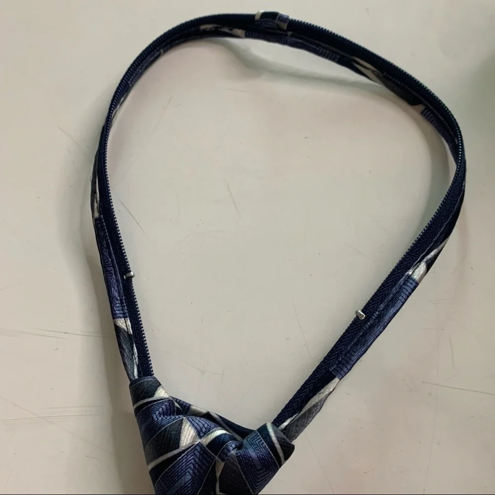 City Streets youth zipper pull adjustable tie Blue